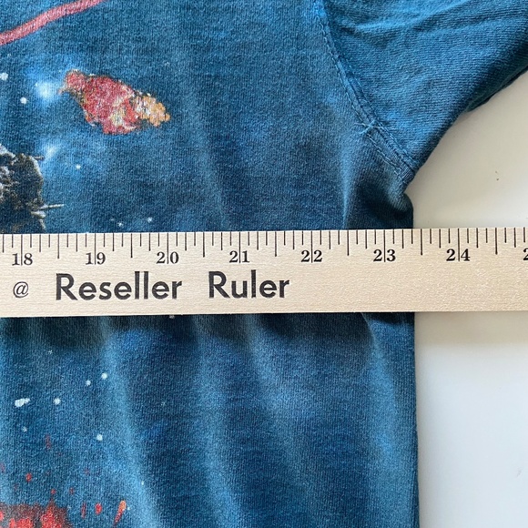 Vintage 1997 Liquid Blue Star Wars T-Shirt Mens XL Millennium Falcon AOP 90s Tee - Picture 13 of 14